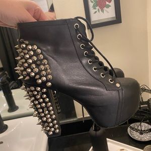Jeffery Campbell Litas - SPIKED Size 9 Black